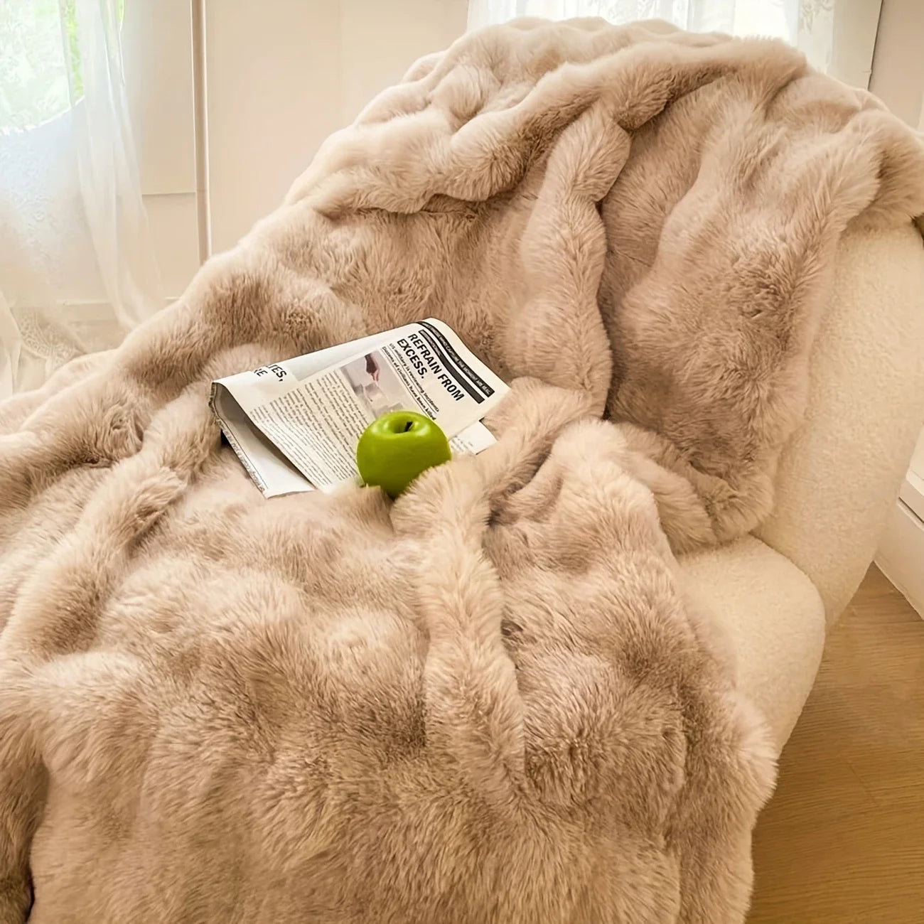 BeginCozy™  Faux Rabbit Fleece Blanket